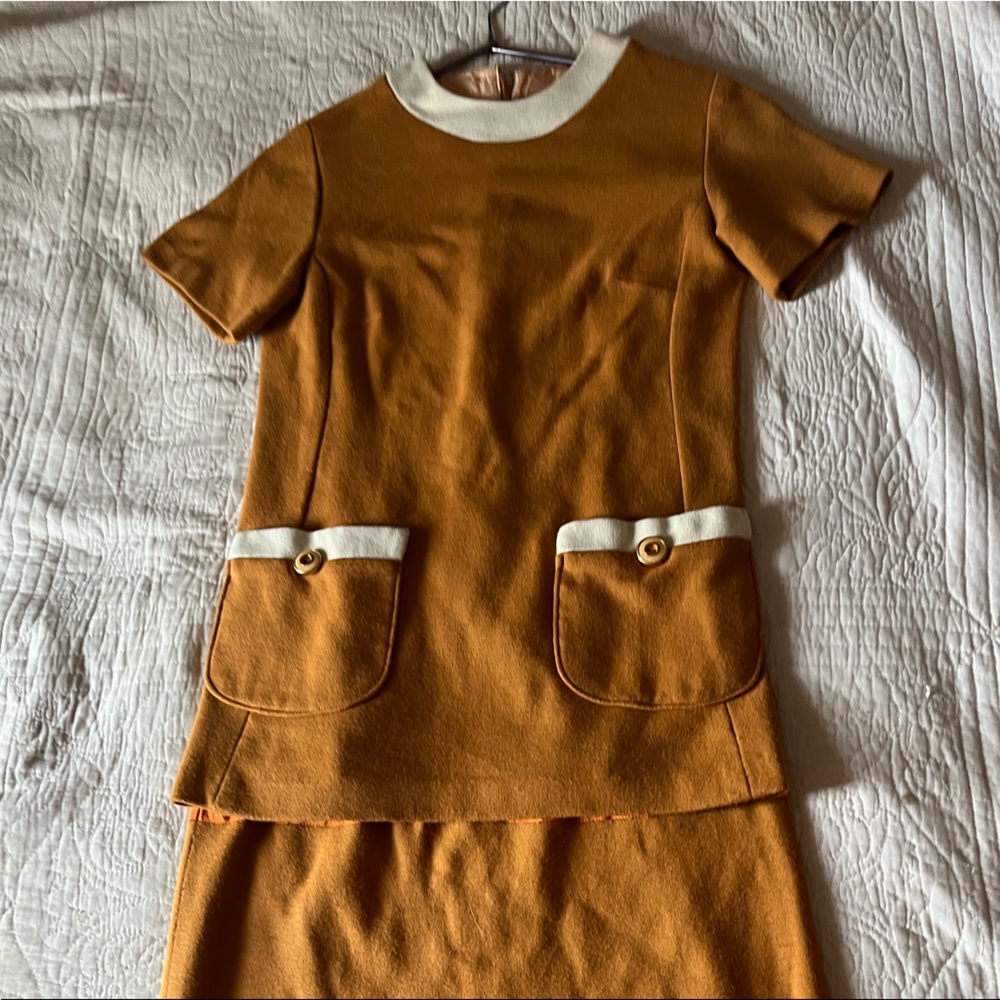 Vintage 60s Burnt orange set